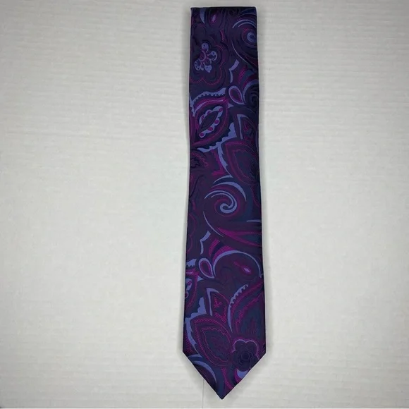 Ben Sherman Paisley Floral 100% Silk Tie - Picture 3 of 9